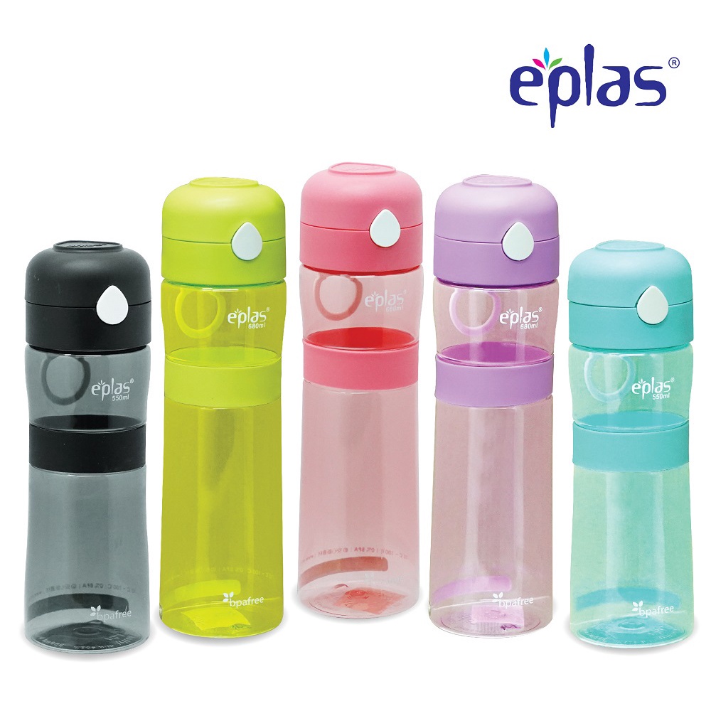 EPLAS Sport Water BottleWith Handle, Push Button (680ml), Botol Air, BPA Free, Tritan EGR-680