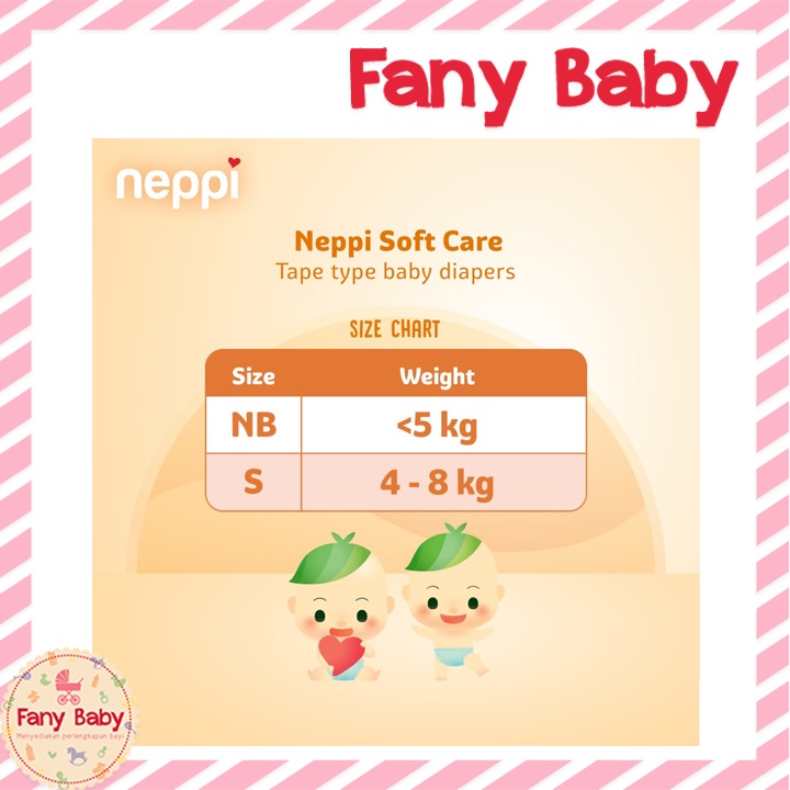 NEPPI BABY DIAPERS SOFT CARE TAPE S50