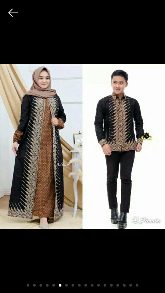 Set Couple Batik Ndoro Jowi, Batik Cardi Modang Pekalongan