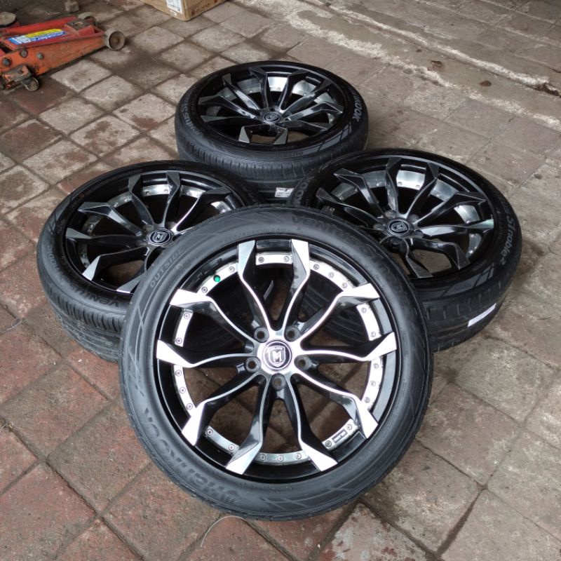 VELG SEKEN COPOTAN MOBIL TYPE MILANO RING 18 + BAN HANKOOK 225 50 R18