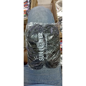 (144 pcs) Gelang Karet Sunfower Hitam