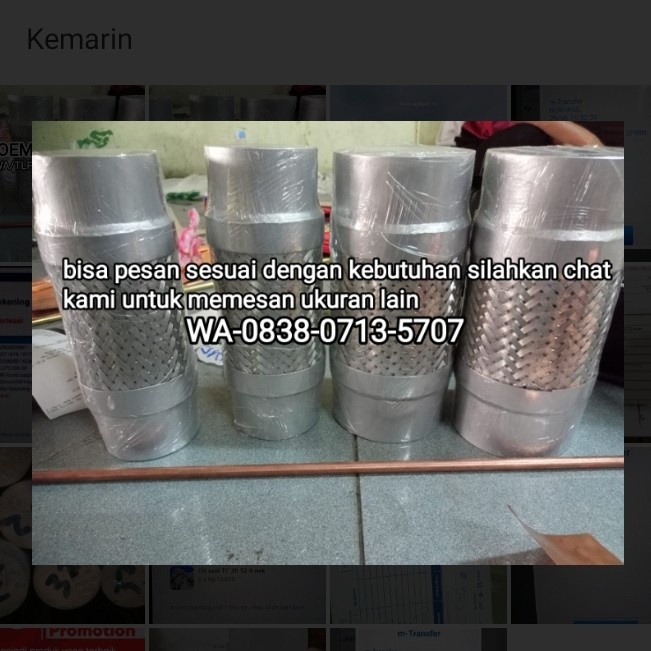 Flexible Hose 3 inch Panjang 35cm Pipa Besi