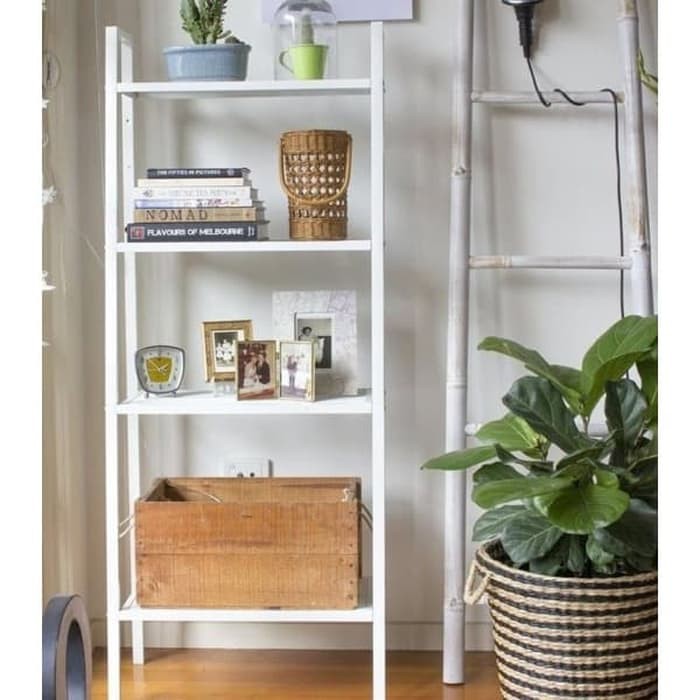  LERBERG  Unit rak  rak  buku  rak  tempat penyimpanan Putih 