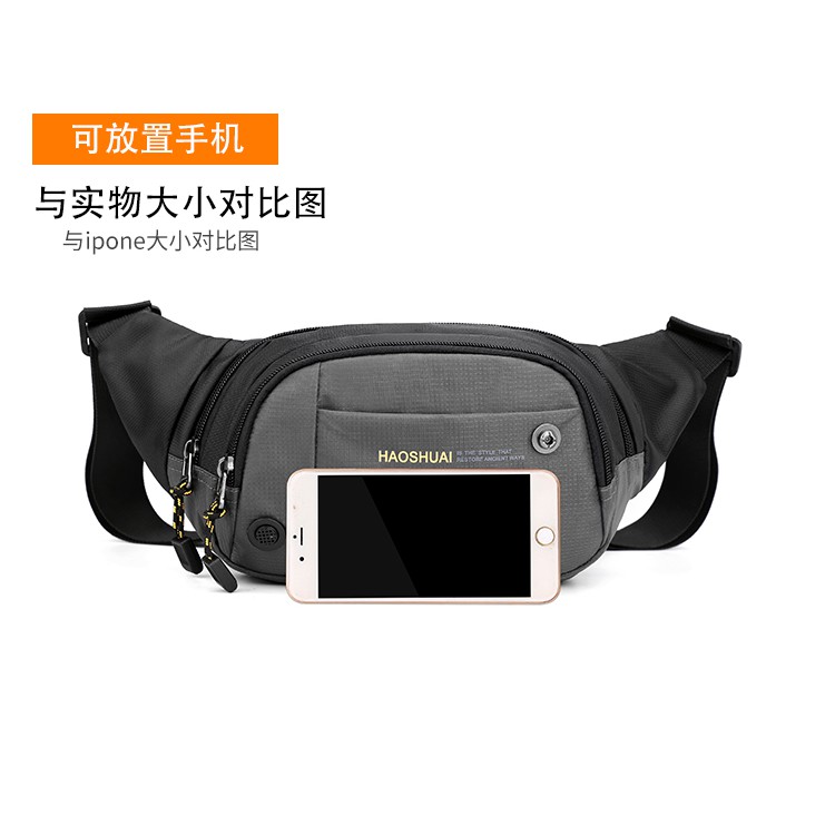 HAOSHUAI 6801 Tas Selempang Pria Wanita Waistbag Waterproof WATCHKITE WKOS