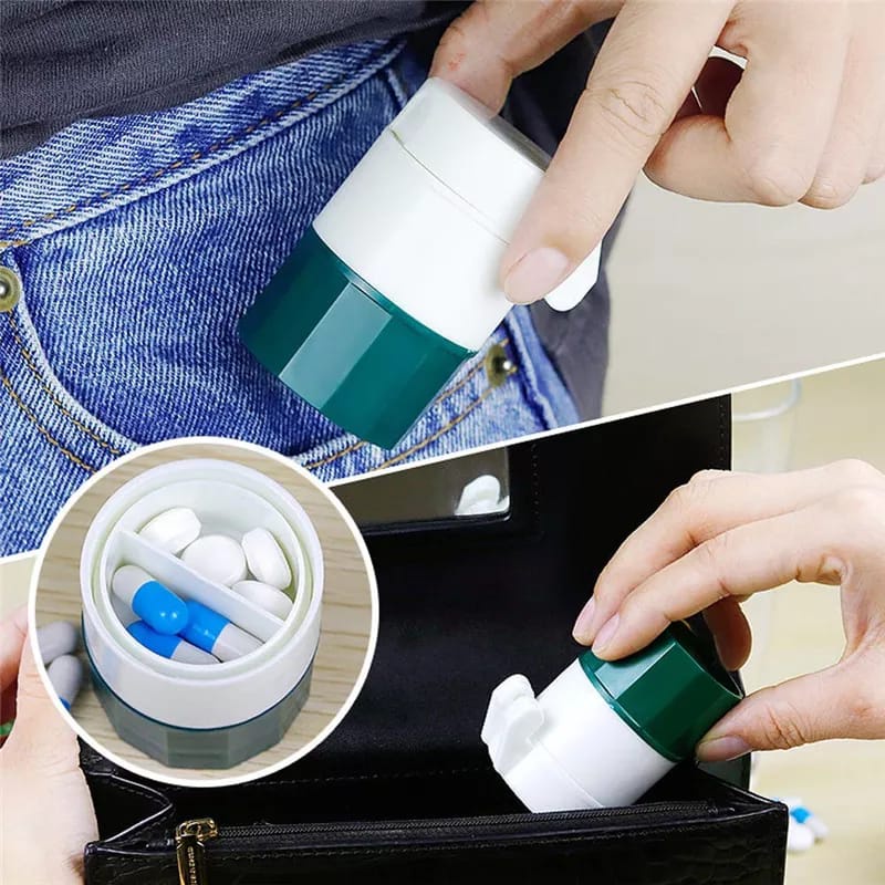 PENUMBUK OBAT Pill Crusher Penghancur Pil Obat Tablet Portable Pill Tempat Obat Harian F782