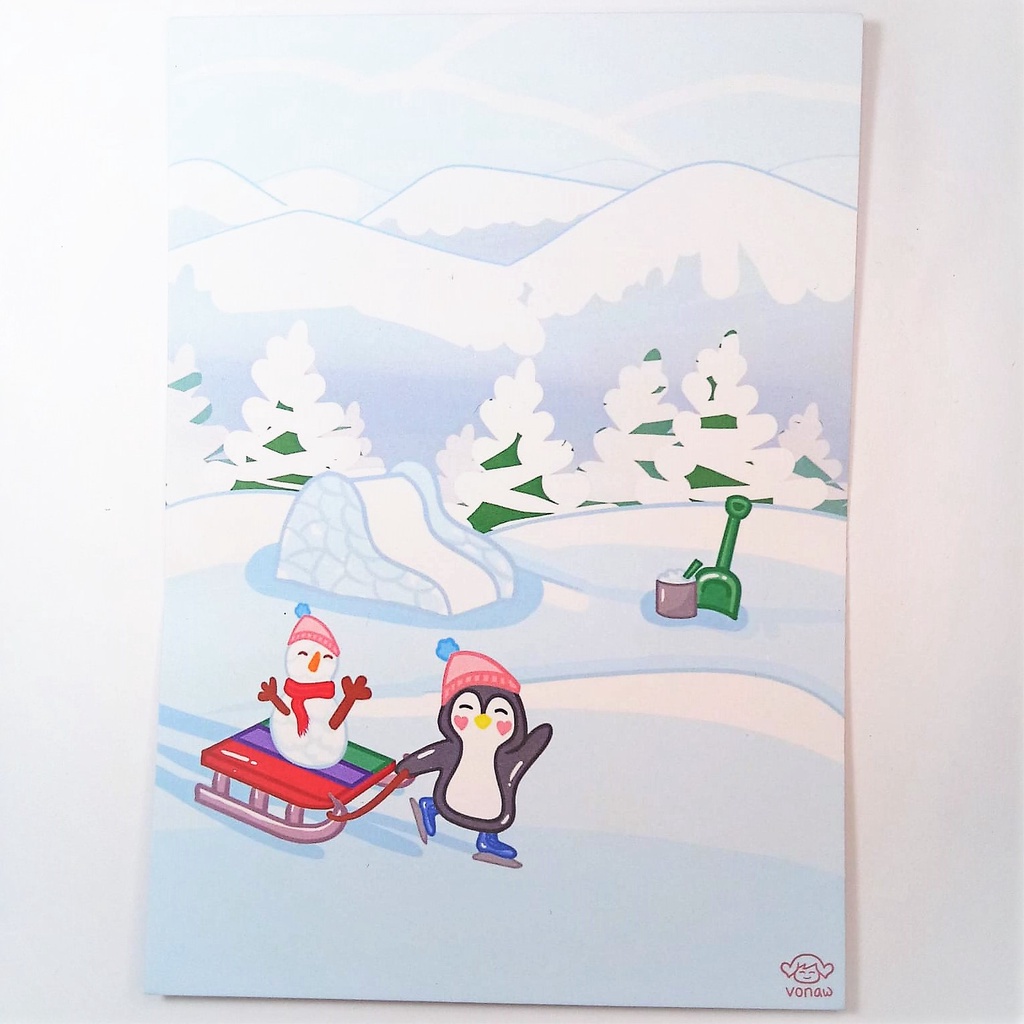 

FRIZZY PLAYING ART PRINT | playing in winter