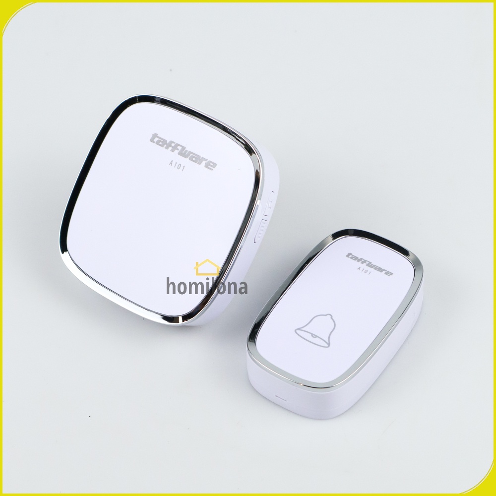 Bel Pintu Wireless Doorbells Waterproof 36 Nada 1 atau 2 PCS Receiver - Taffware A101 - White