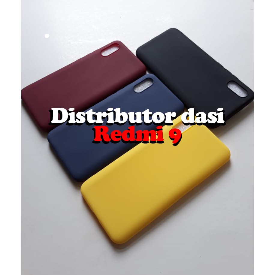 candy macaron softcase case tebal kondom hp Redmi 9A Pink maroon kuning hitam navy