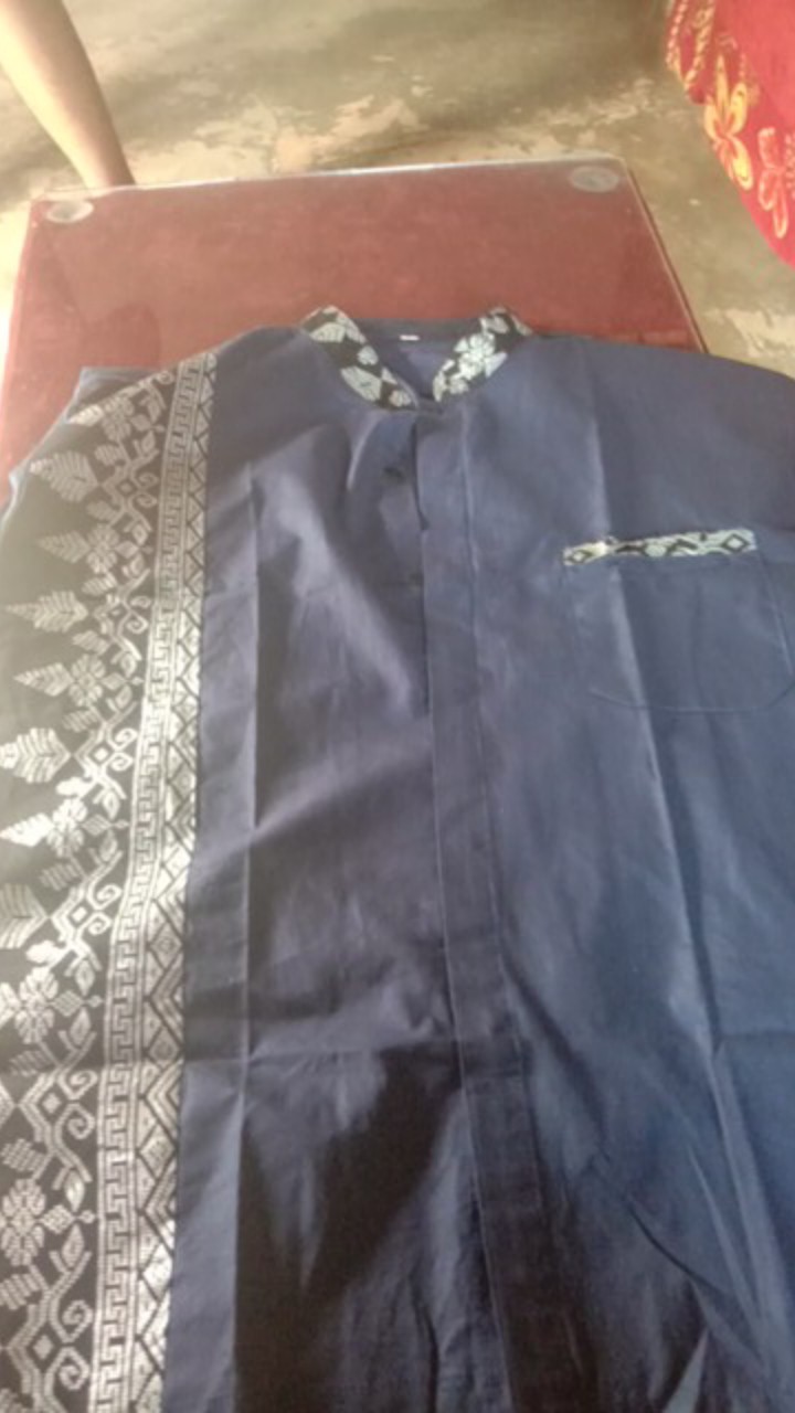 Kkemeja Batik Pria Modern Slim Fit Lengan Panjang Odl 142