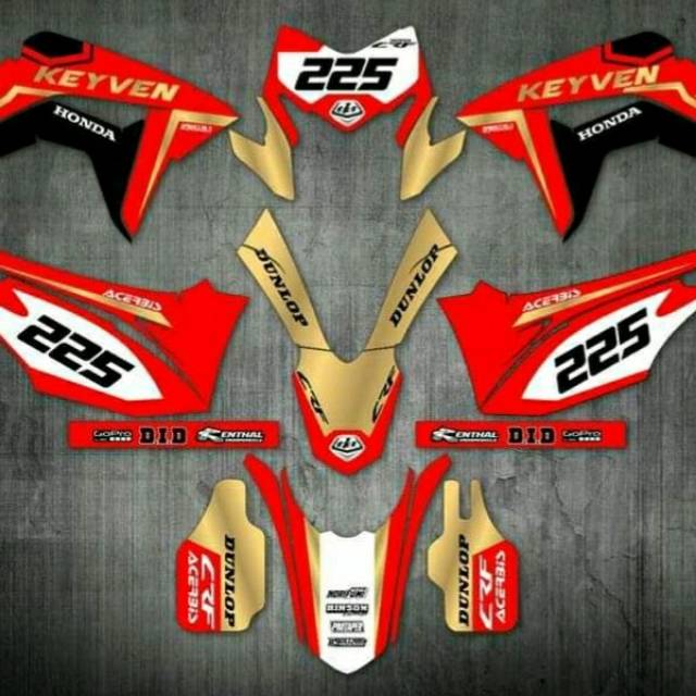 Decal crf 150L-merah gold