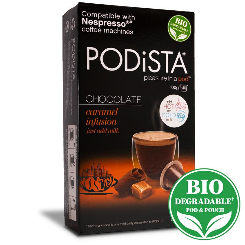 

Nespresso Chocolate Caramel Infusion Coffee Capsule by Podista (kopi kapsul impor isi 10)