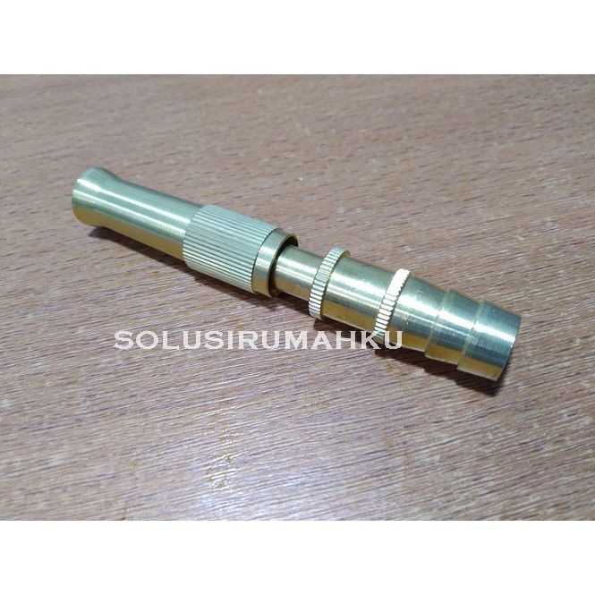 Hose Nozzle Semprotan Air Lurus Kuningan / Brass Valve Nozel Selang