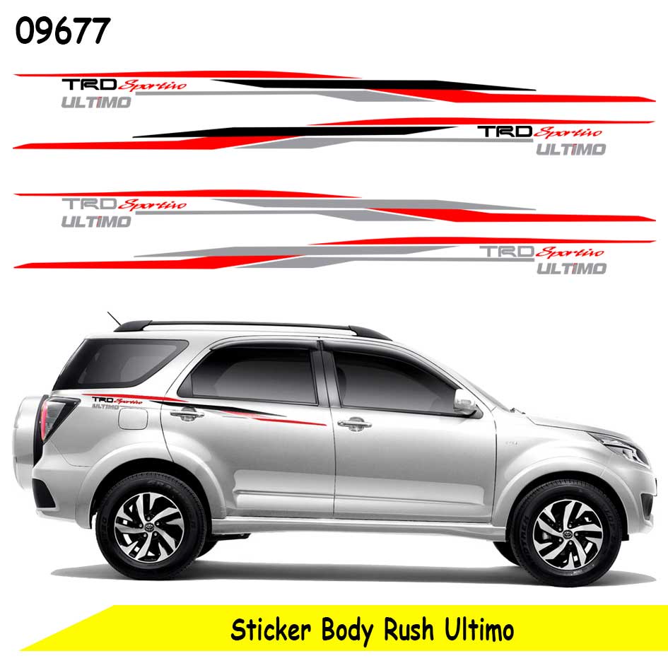 Stiker Samping Mobil Ultimo Rush Terios Sticker Body TRD Ultimo