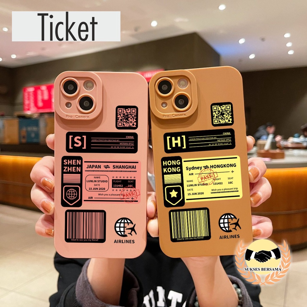 SOFTCASE CASE SILIKON PROCAMERA TICKET VIVO SAMSUNG REALME XIAOMI IPHONE INFINIX BSB5274