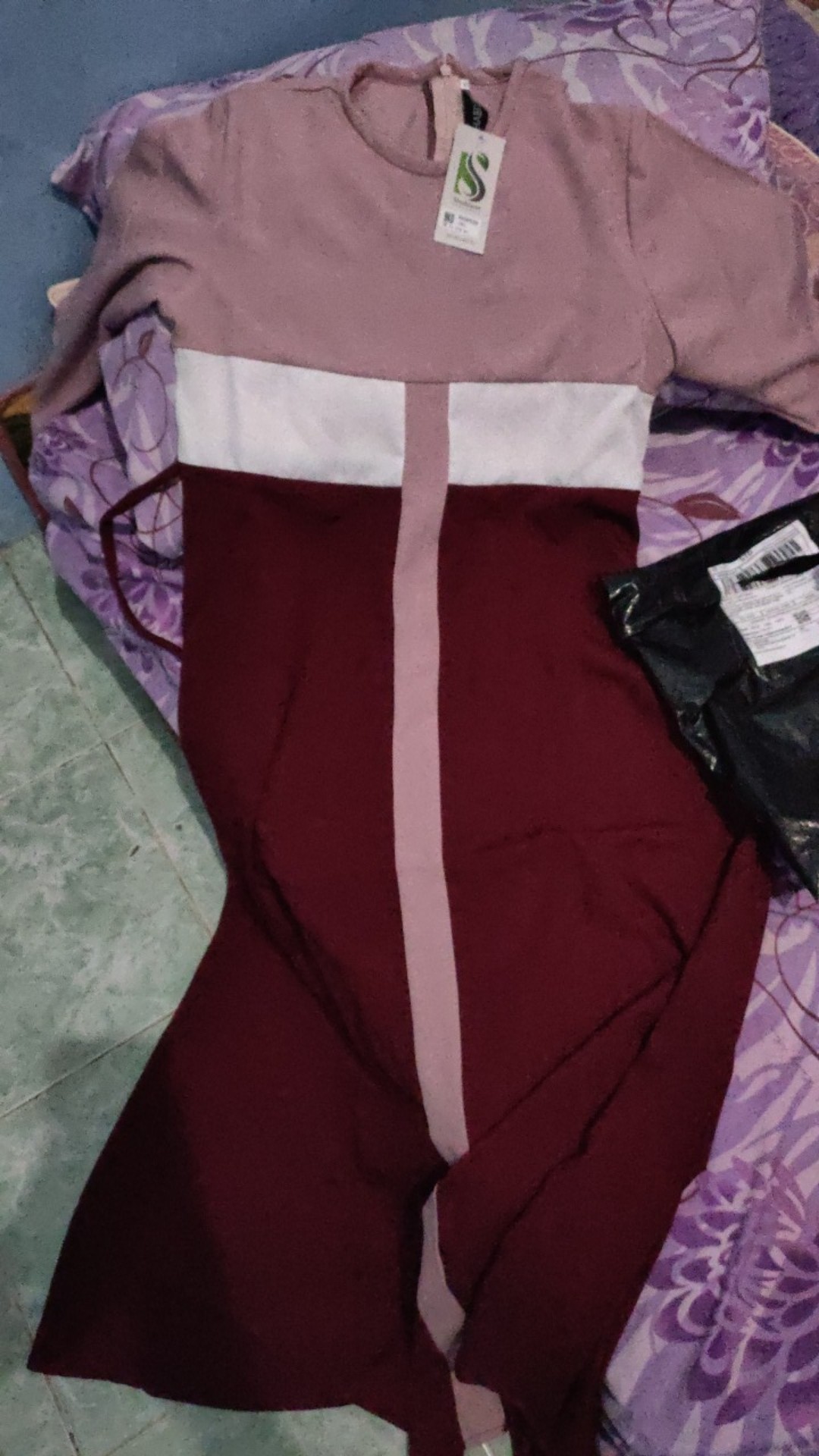 Shabiyan 01 Gamis Ceruty Batik Set Khimar