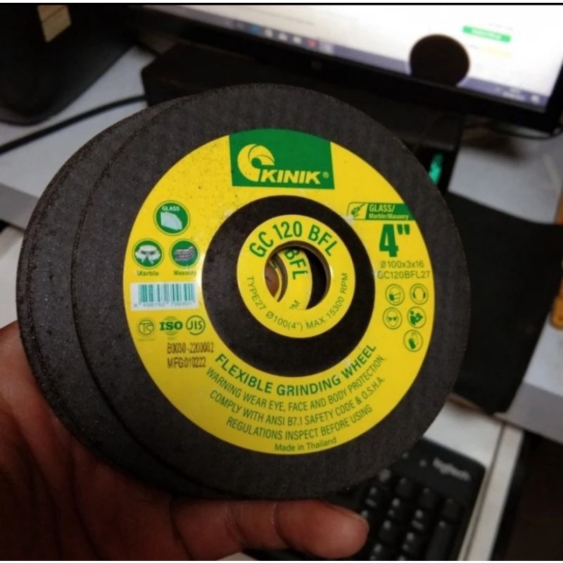 Kinik flexibel Grinding Wheel 4 inch Poles Granit Kaca Marbel GC 120 - - GC 120 FBL