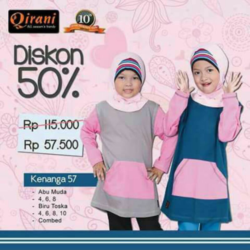 SALE QIRANI - ATASAN ANAK PEREMPUAN QIRANI KIDS KENANGA 57 TOSCA