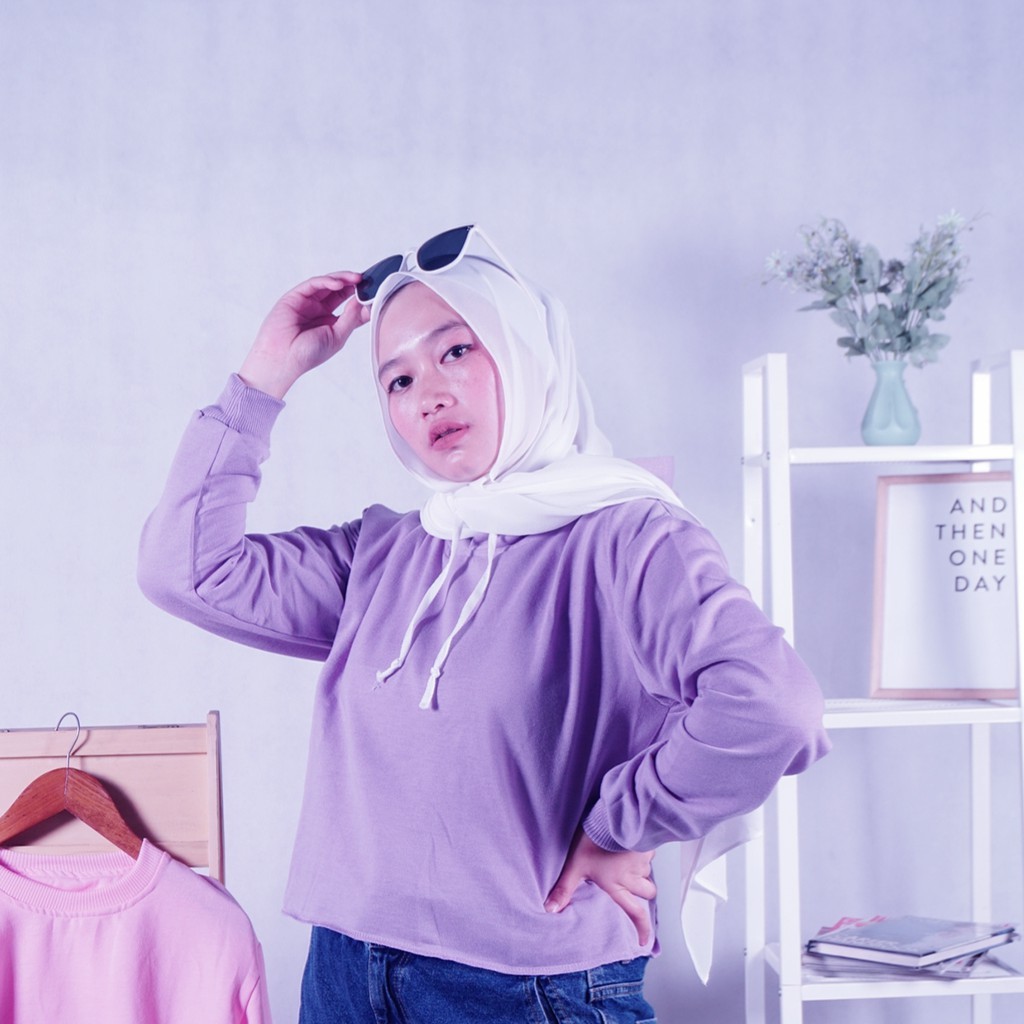 [COD] HOODIE CROOP OVERSIZED II HOODIE TRENDING 20 WARNA