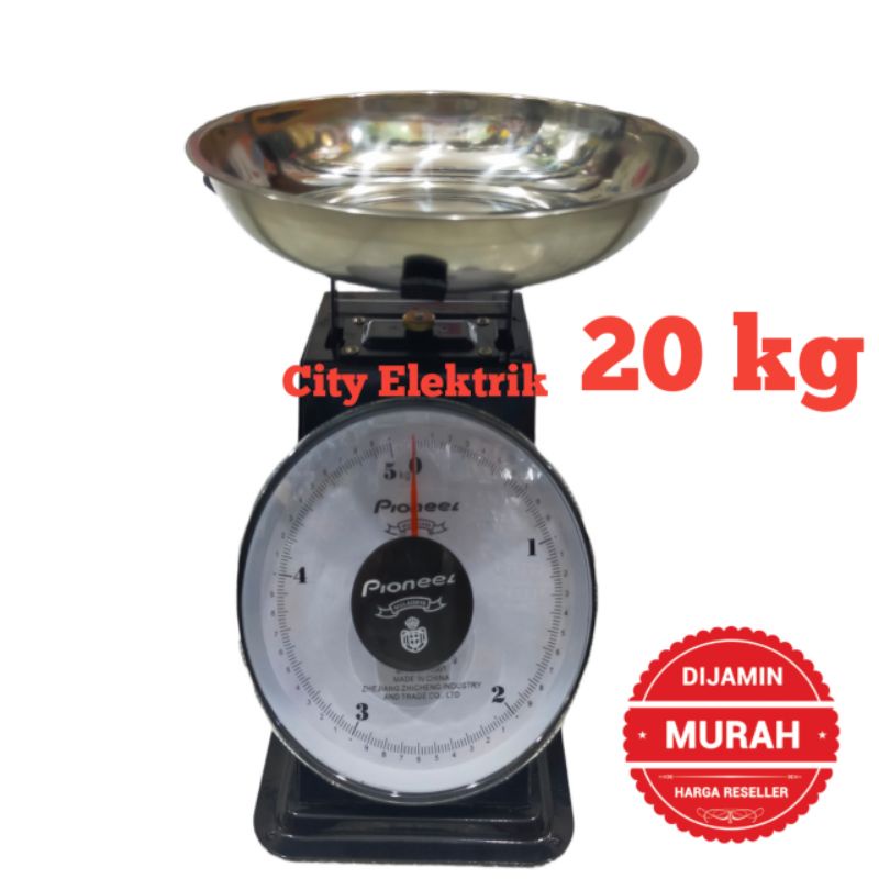 Timbangan Jarum Analog Manual Besi  5 KG, 10 KG, 15 KG, 20 KG / Timbangan Duduk / Timbangan Buah/ Or