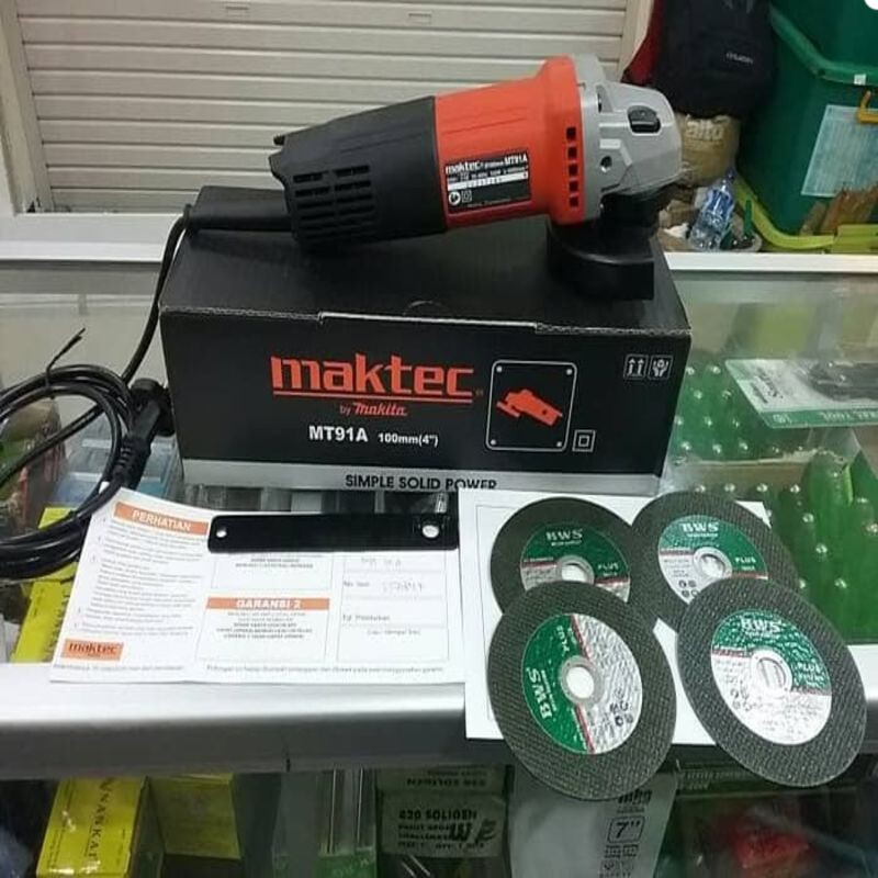 MESIN GERINDA TANGAN MAKTEC MT 91 A 4" / ANGLE GRINDER MAKTEC MT91A