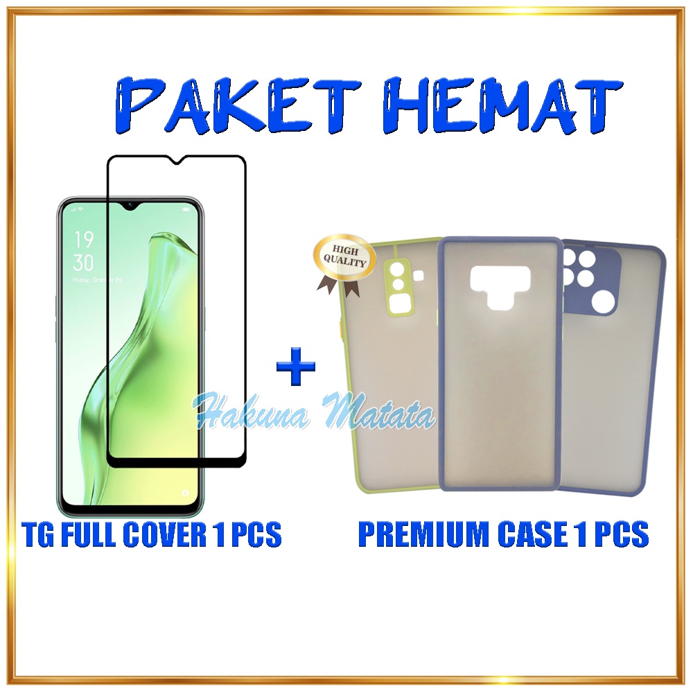 Tempered Glass Redmi Note 8 + Case Casing Redmi Note 8 / Tempered Glass Redmi Note 8 Pro  + Case Cas