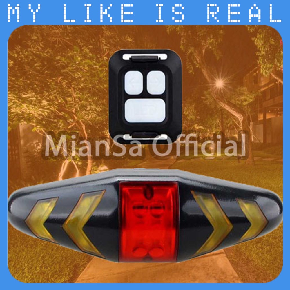 MianSa Lampu Sein Rem Sepeda Wireless Remote LED Waterproof Taillight