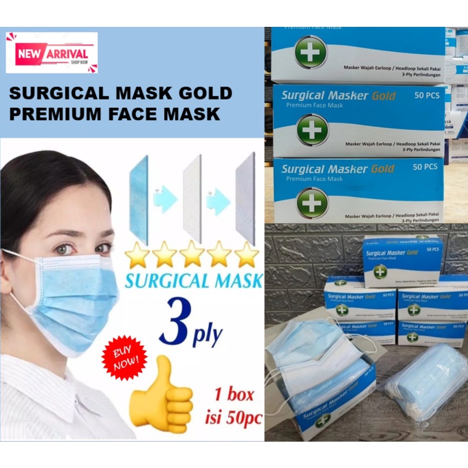 Surgical Masker Gold Premium Face Mask