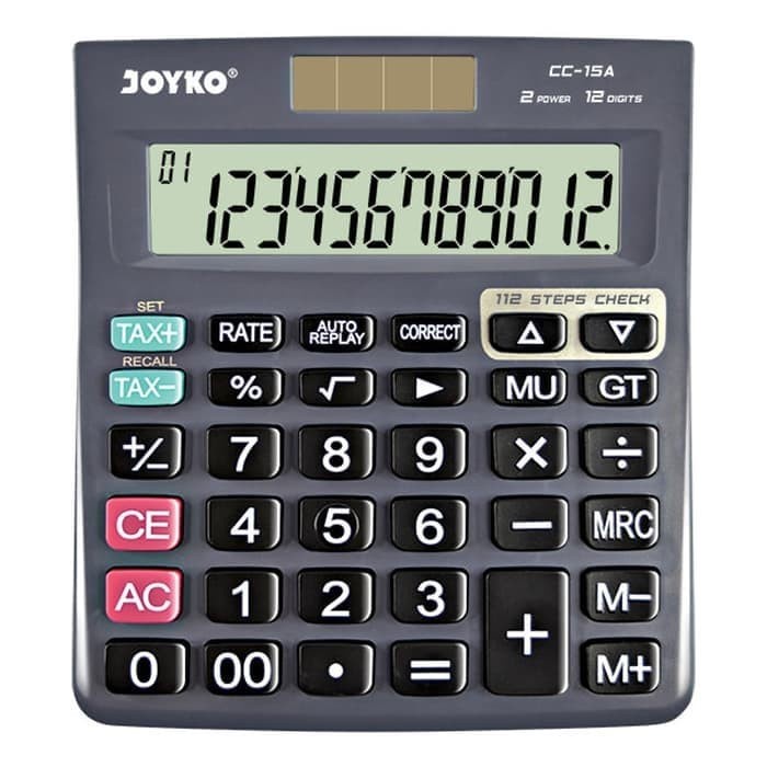 

Calculator Kalkulator Joyko Cc-15A 12 Digits Check Correct Murah