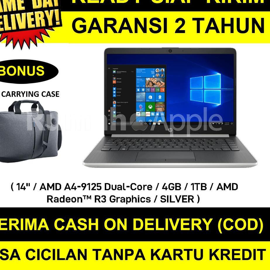 LANGSUNG ATC.. Laptop HP Notebook 14s-dk0073au 14" AMD A4-9125 4GB 1TB AMD Radeon R3
