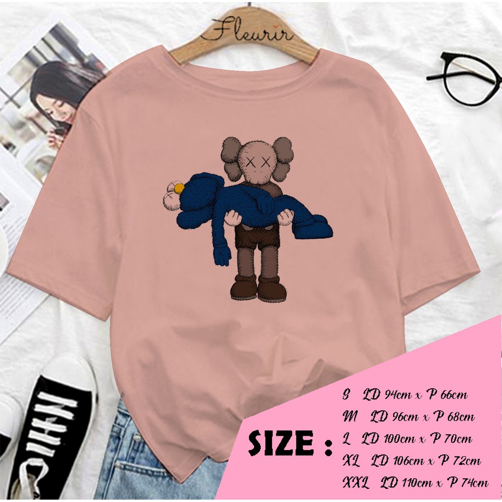 FLEURIR - KAOS KAWS BL WANITA DEWASA LENGAN PENDEK TUMBLR TEE UNISEX