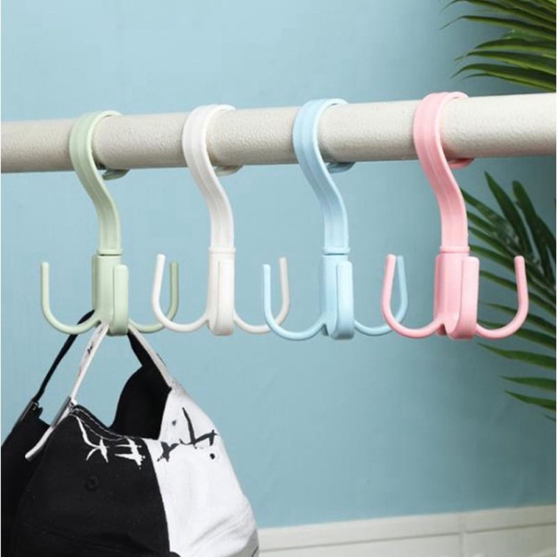 Hangers Hook Kait Gantung Hanger Lemari Hemat Tempat Gantungan 4 Kait Ms88