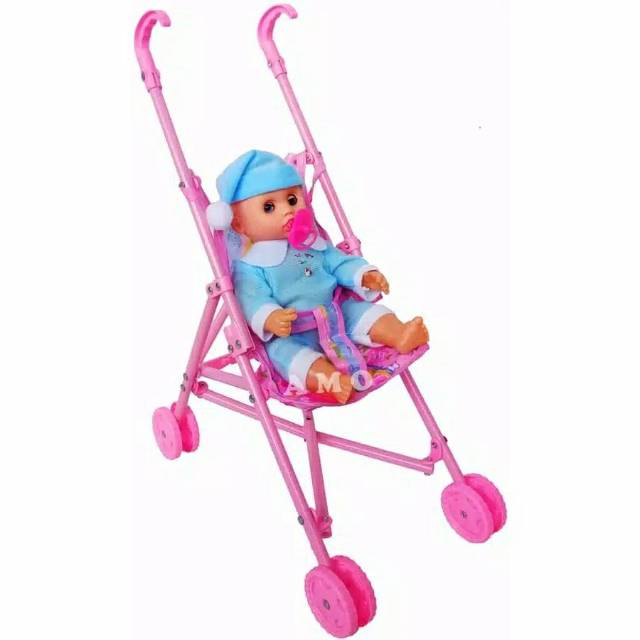  MAINAN  ANAK  Dorongan Stroller  Boneka  Bayi  Premium Shopee 