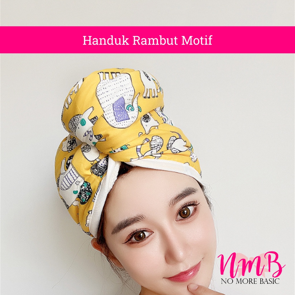 Handuk Motif Rambut Keramas Magic Towel Cepat Kering / Quick Dry Towel / Graphic Towel