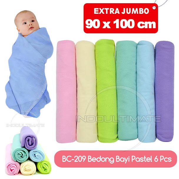 6 pc Bedong Bayi JUMBO besar BABY LEON Rainbow Bedong selimut gurita popok Bayi kaos murah instan