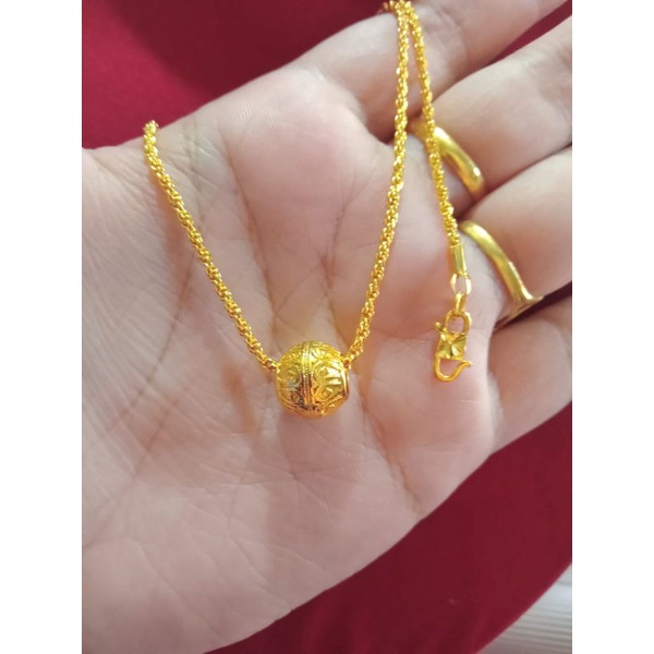 kalung tambang Boba anak 35cm dan dewasa 45cm dan 50cm lapis emas 24k