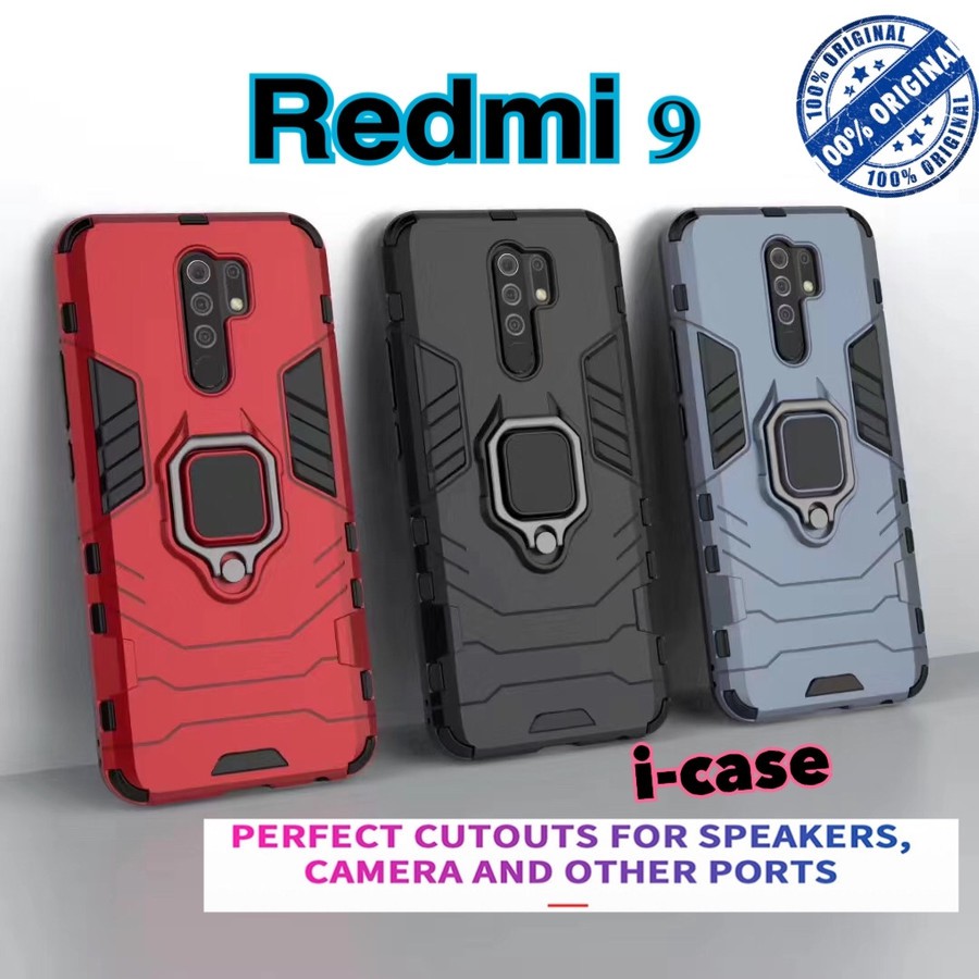 REDMI 9T/REDMI 9A/REDMI 9C/REDMI 9 CASE SOFT HARDCASE ARMOR PHANTER STANDING