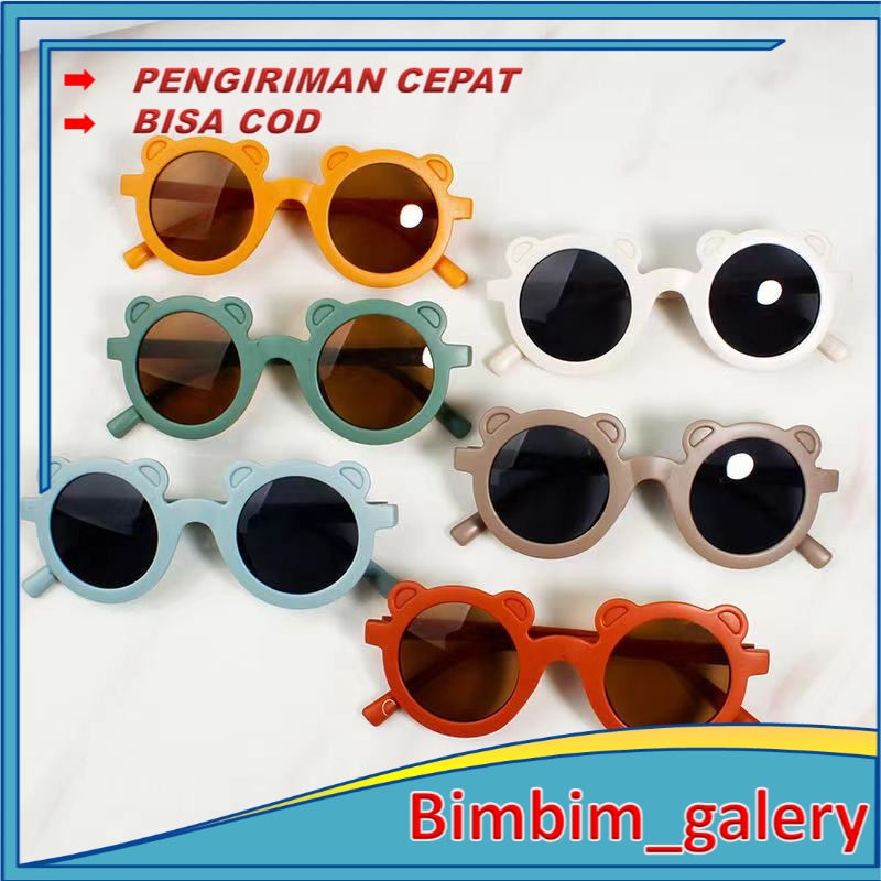 Kacamata Anak Beruang Fashion Telinga Beruang Kaca Mata Hitam High Quality Kids Sunglasses Kaca Mata Murah Import BIMBIM