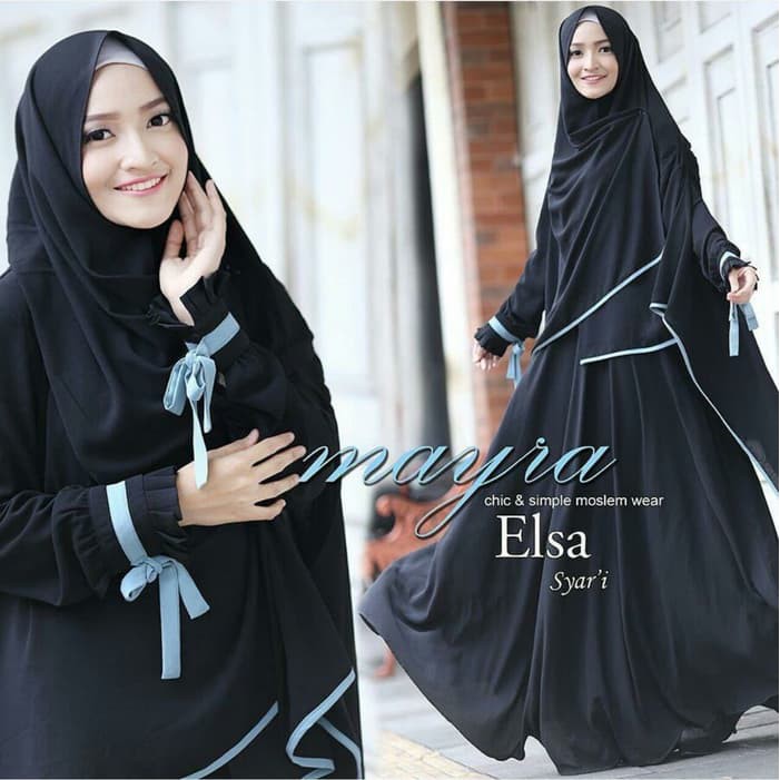 Gamis Elsa Mayra Syari'I - Hitam