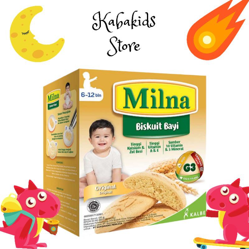 Milna Biskuit Bayi 130 gr Milna Baby Snack Biskuit - Kabakids Store