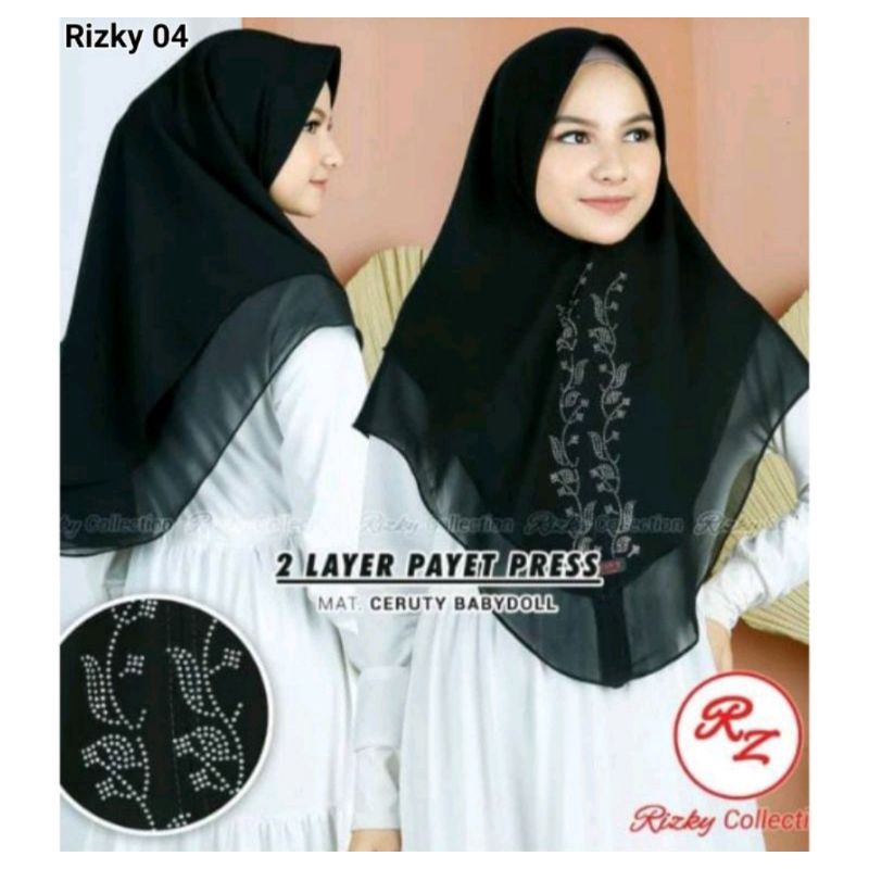 [CUCI GUDANG 04]••CERUTY STANDART••hijab instan ceruty••jilbab instan payet-6
