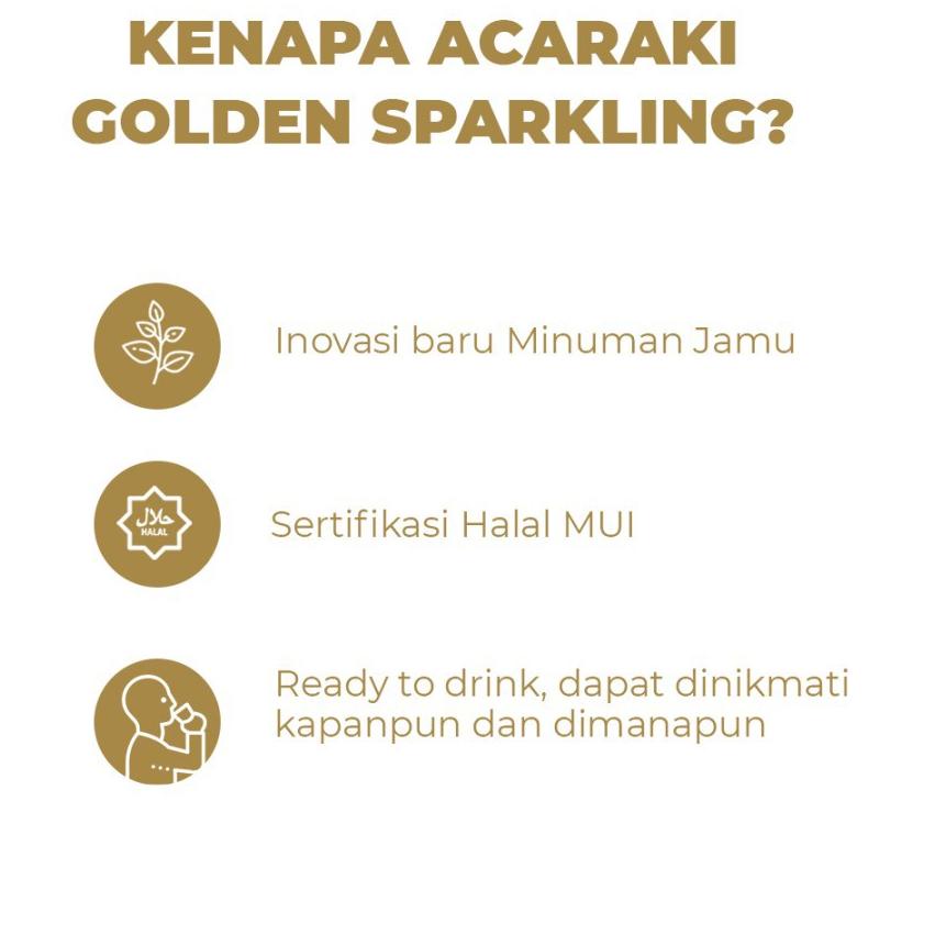 

[KODE HIQZJ] Paket Acaraki Golden Sparkling isi 3pcs 320ml - Kunyit Asem with Soda