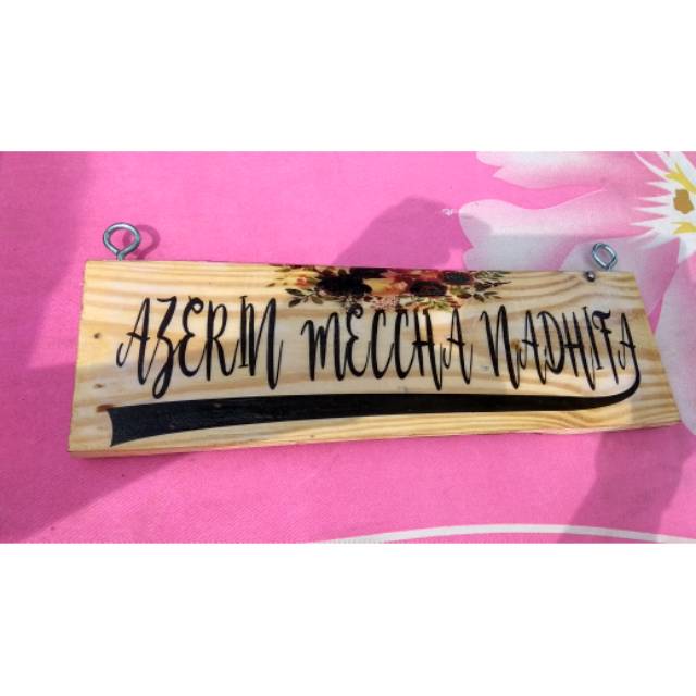 

Papan nama kayu transfer foto on wood