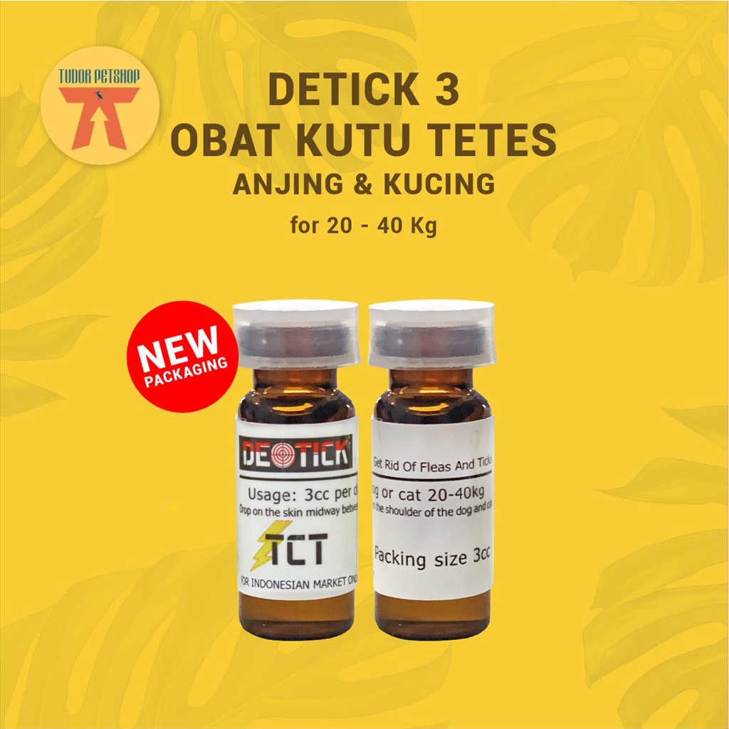 Obat Kutu Detick Kucing Anjing Kelinci Hewan 20-40kg /PC