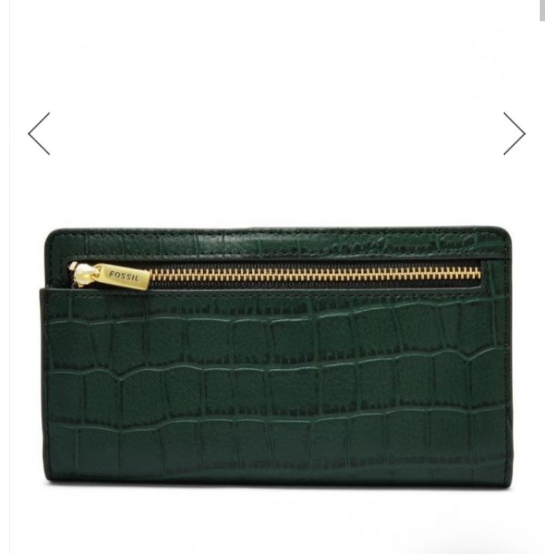 DOMPET FOSSIL LIZA SLIM BIFOLD POLYSTER GREEN