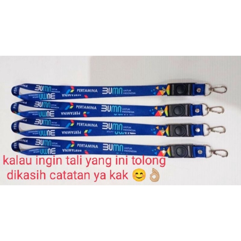 [READY STOK] Tali id card PERTAMINA BUMN satuan lanyard printing