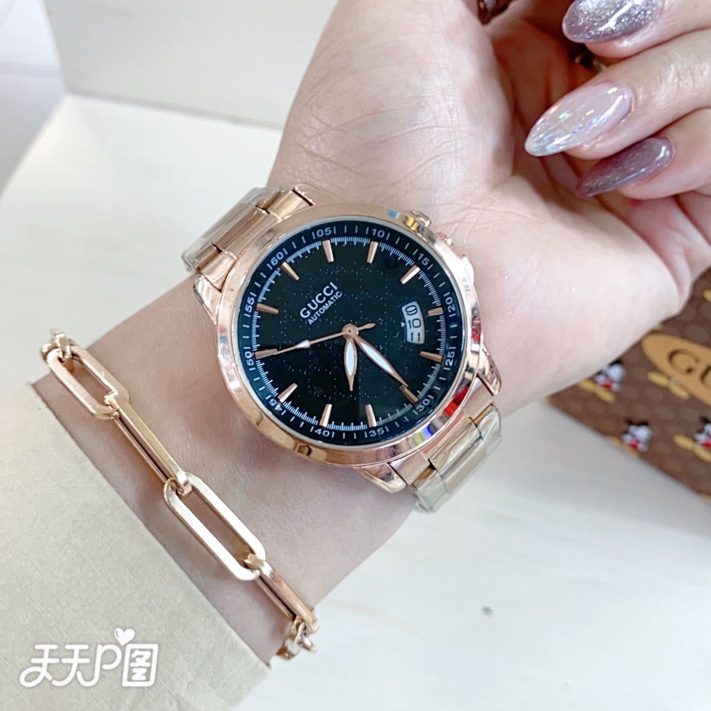 BEST SELLER JAM TANGAN WANITA GI O85 TALI RANTAI TANGGAL AKTIF DM 3.8CM FREE BOX BATERAI CADANGAN || JAM TANGAN FASHION WANITA JAM TANGAN CEWEK MURAH