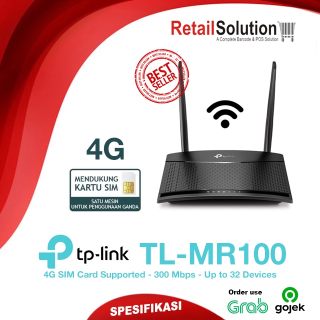 Router WiFi Wireless 4G SIMCARD - TPLINK TP LINK TLMR100 / TL-MR100