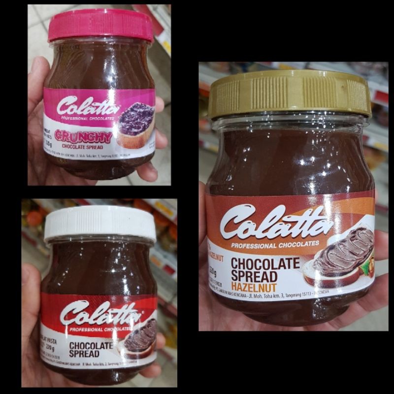 

COLATTA Chocolate Spread - Selai Coklat, Hazelnut, Coklat Crunchy 220gr