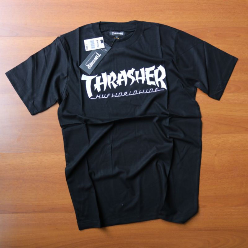 Kaos pria thrasher x huf