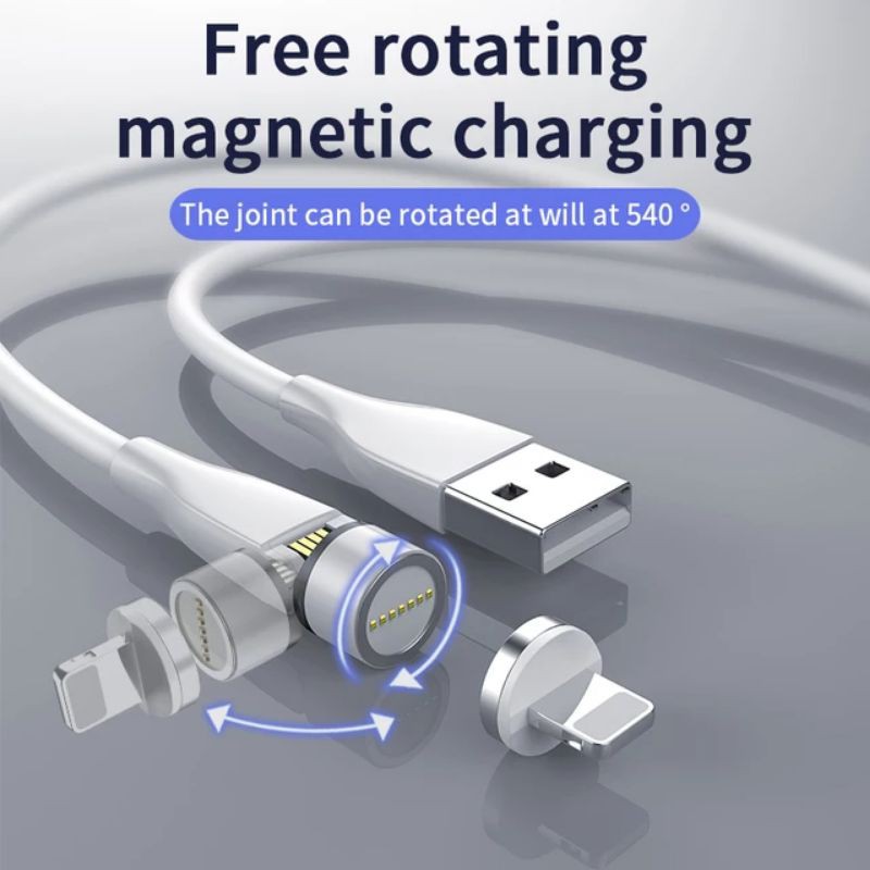 Kabel data lightning 540° magnetic fast charging 3A